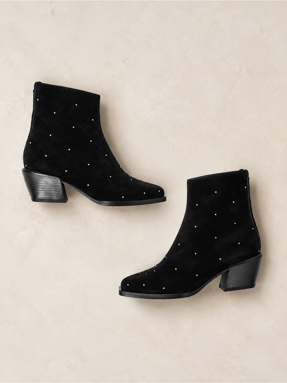 Rag & Bone Joni Studded Suede Block Heel Ankle Boots 36 Western Rocker Indie